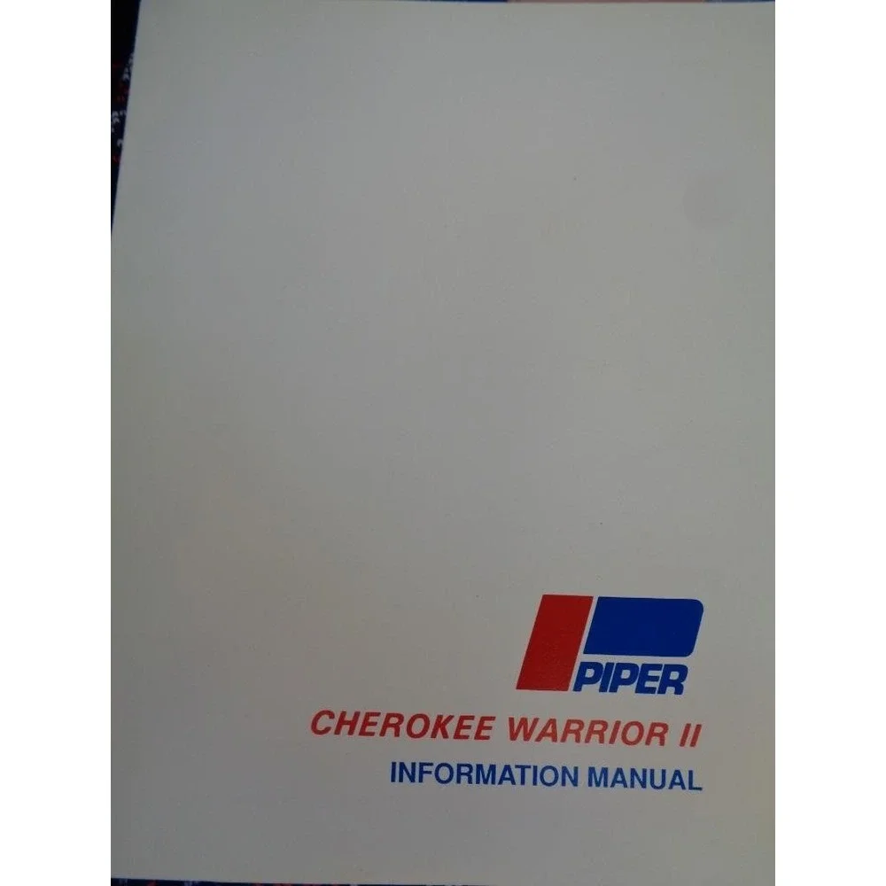 Piper Cherokee Warrior II Information Manual PA-28-161